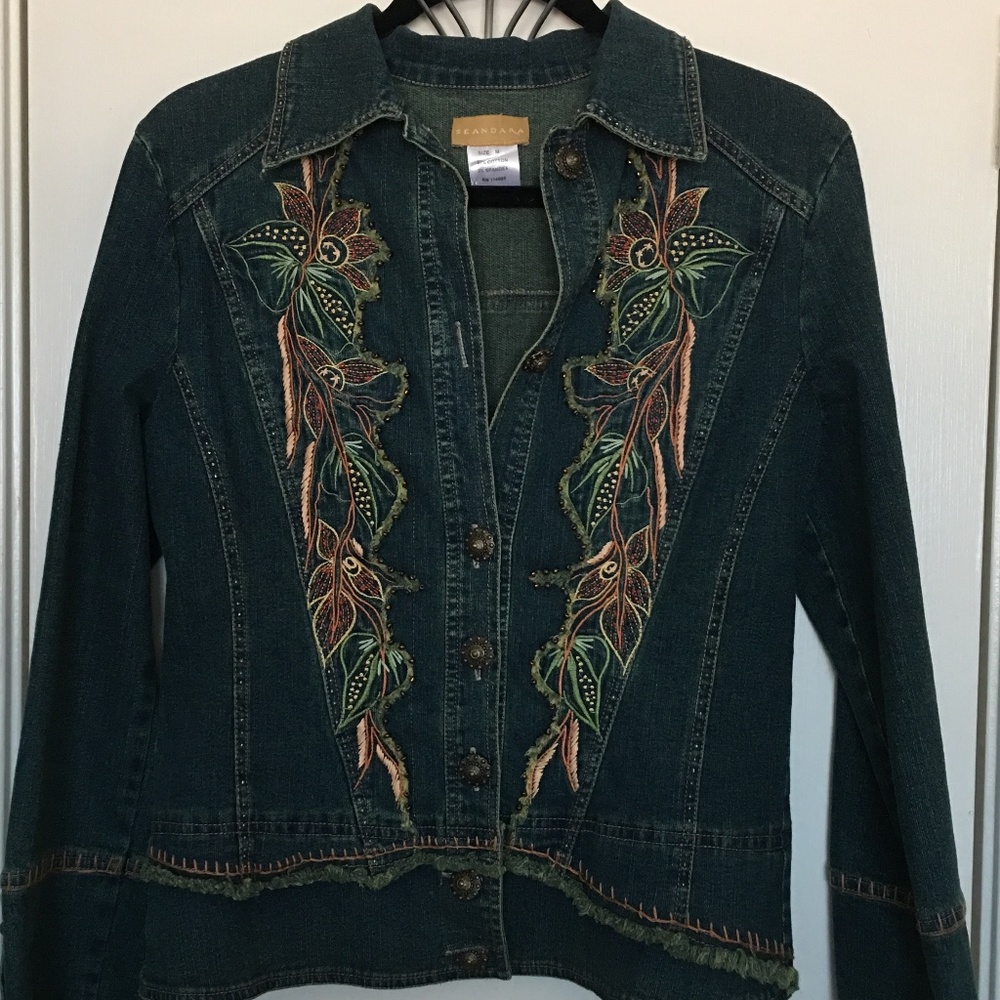 Seandara Embroidered Jean Jacket